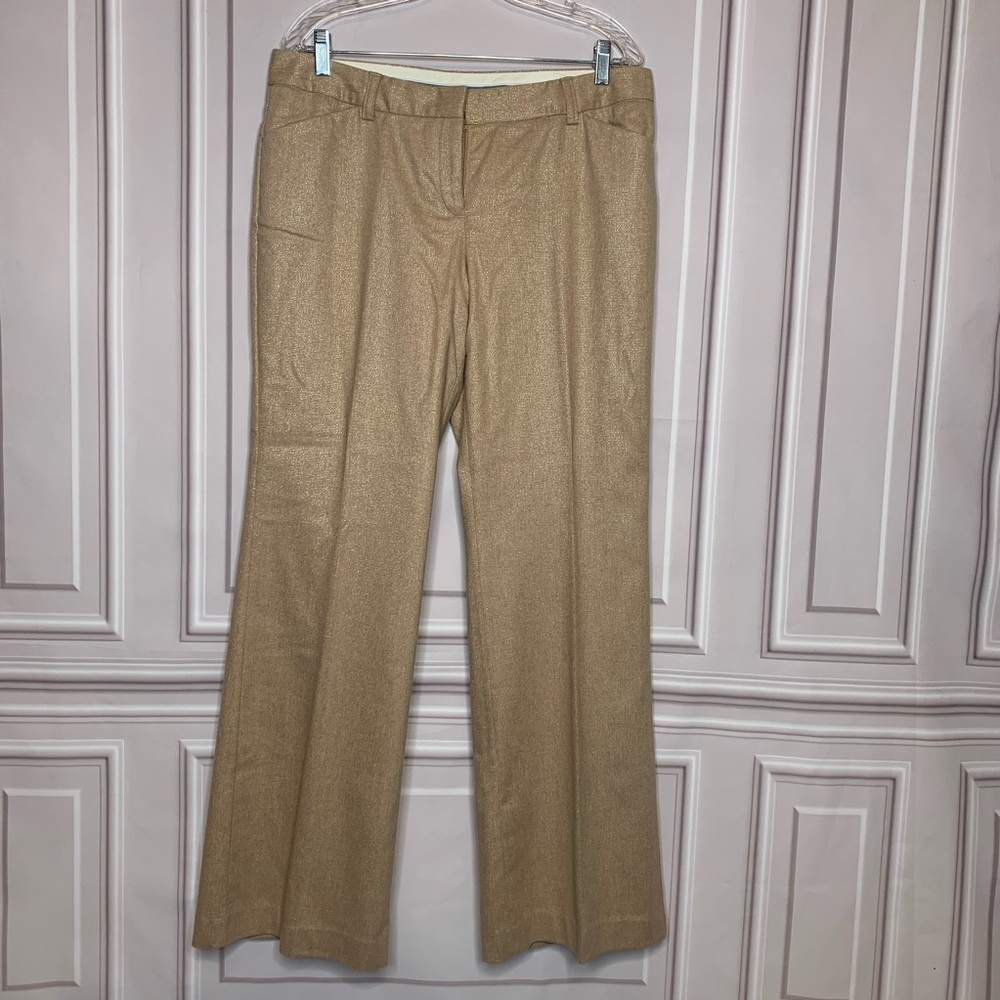Size 12. Express Editor pant. Wool. Gold.